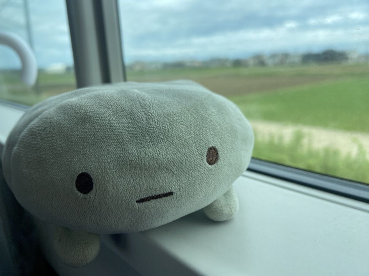 on a train
